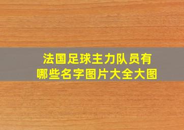 法国足球主力队员有哪些名字图片大全大图