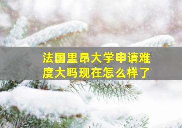 法国里昂大学申请难度大吗现在怎么样了