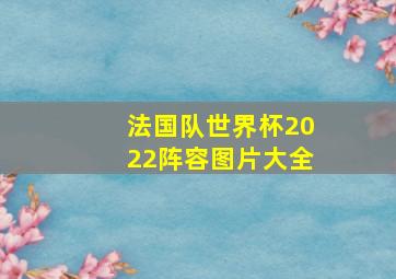 法国队世界杯2022阵容图片大全