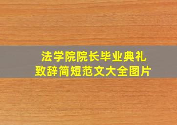 法学院院长毕业典礼致辞简短范文大全图片