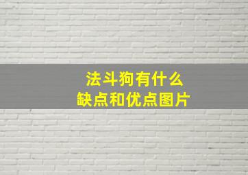 法斗狗有什么缺点和优点图片