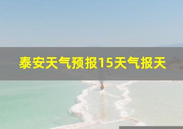 泰安天气预报15天气报天