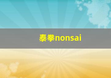 泰拳nonsai