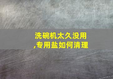 洗碗机太久没用,专用盐如何清理