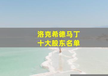 洛克希德马丁十大股东名单