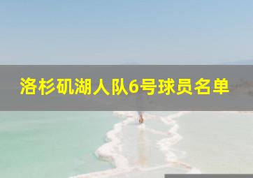 洛杉矶湖人队6号球员名单