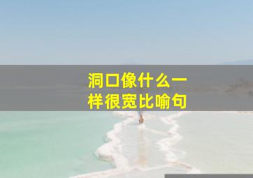 洞口像什么一样很宽比喻句