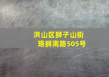 洪山区狮子山街珞狮南路505号