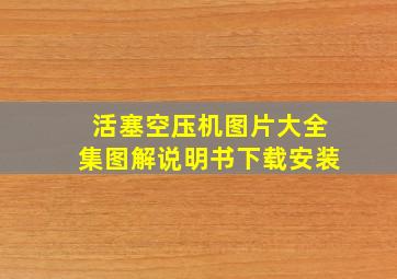 活塞空压机图片大全集图解说明书下载安装