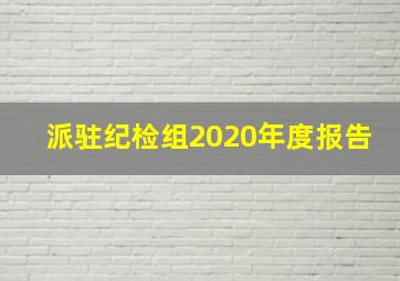 派驻纪检组2020年度报告