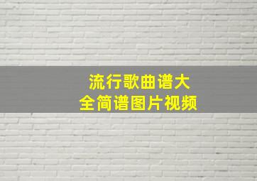 流行歌曲谱大全简谱图片视频