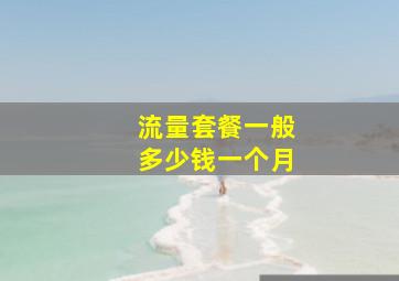 流量套餐一般多少钱一个月