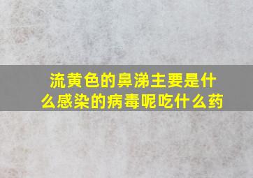 流黄色的鼻涕主要是什么感染的病毒呢吃什么药