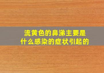 流黄色的鼻涕主要是什么感染的症状引起的