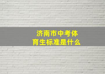 济南市中考体育生标准是什么