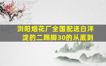 浏阳烟花厂全国配送白洋淀的二踢脚30的从底到