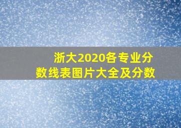 浙大2020各专业分数线表图片大全及分数