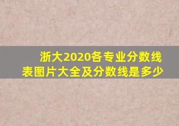 浙大2020各专业分数线表图片大全及分数线是多少