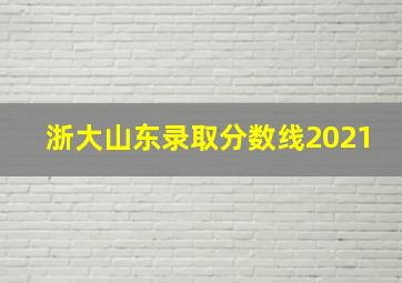 浙大山东录取分数线2021