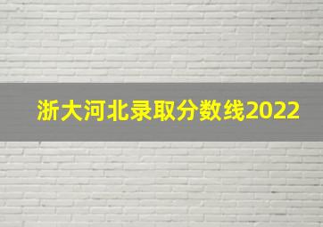 浙大河北录取分数线2022