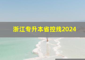 浙江专升本省控线2024