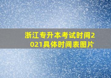 浙江专升本考试时间2021具体时间表图片