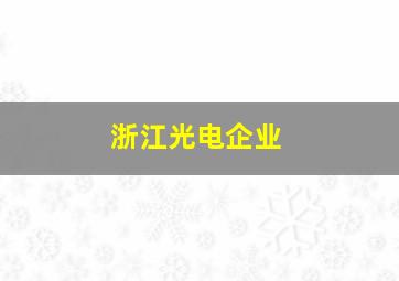 浙江光电企业