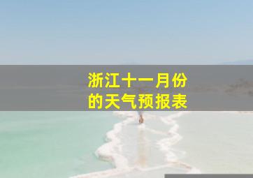 浙江十一月份的天气预报表