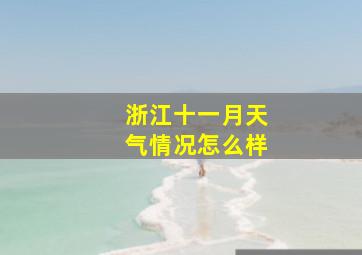 浙江十一月天气情况怎么样