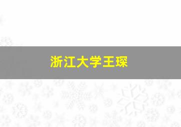 浙江大学王琛