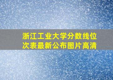 浙江工业大学分数线位次表最新公布图片高清