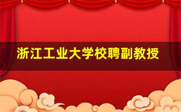 浙江工业大学校聘副教授