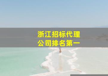 浙江招标代理公司排名第一