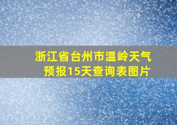 浙江省台州市温岭天气预报15天查询表图片