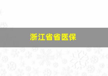 浙江省省医保