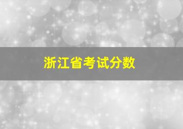 浙江省考试分数