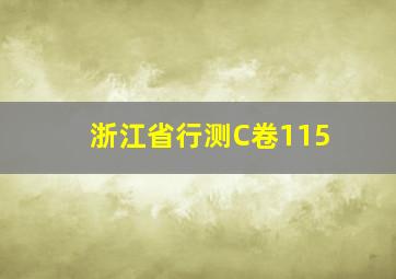 浙江省行测C卷115