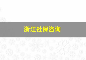 浙江社保咨询