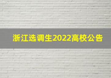 浙江选调生2022高校公告