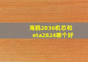 海鸥2836机芯和eta2824哪个好