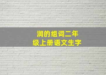 润的组词二年级上册语文生字