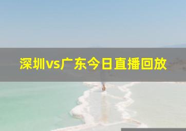 深圳vs广东今日直播回放