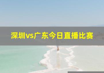 深圳vs广东今日直播比赛