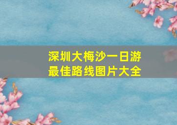 深圳大梅沙一日游最佳路线图片大全