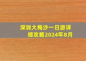 深圳大梅沙一日游详细攻略2024年8月