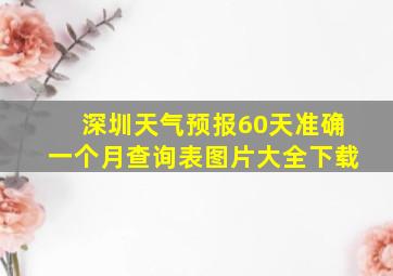 深圳天气预报60天准确一个月查询表图片大全下载