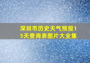 深圳市历史天气预报15天查询表图片大全集