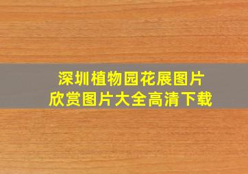 深圳植物园花展图片欣赏图片大全高清下载