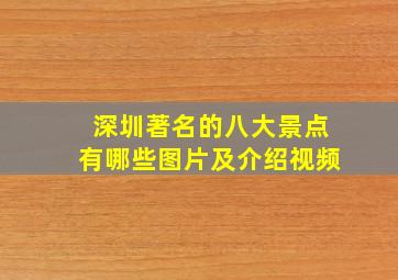 深圳著名的八大景点有哪些图片及介绍视频