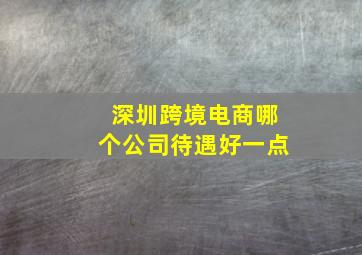 深圳跨境电商哪个公司待遇好一点